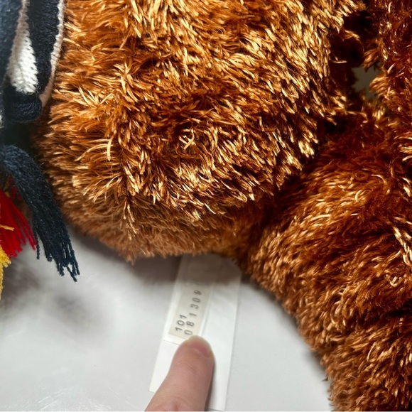 Hudson Bay Company HBC Plush Brown Teddy Bear with Multicolor Signature Scarf - Picture 5 of 6